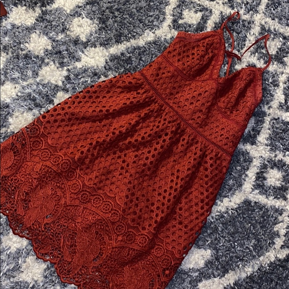 Abercrombie rust dress crochet
